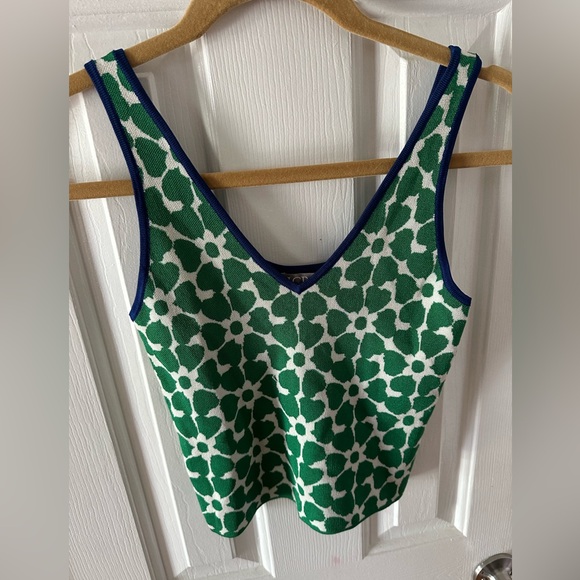 J. Crew Fitted Sweater-Tank in  Floral Jacquard - Picture 7 of 9